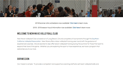 Desktop Screenshot of newwavevolleyballclub.org